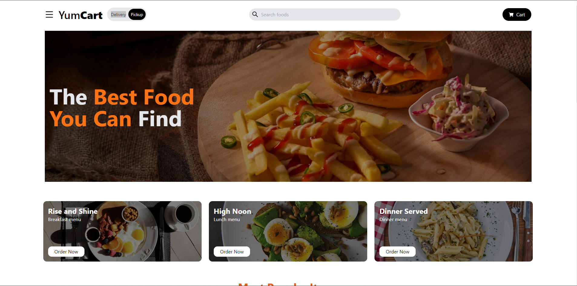 YumCart - Food Ordering Website picture